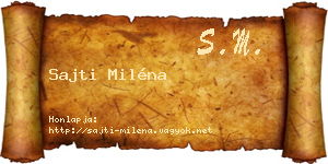 Sajti Miléna névjegykártya
